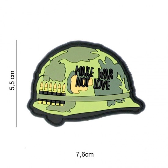 Patch 3D PVC Make war not love 